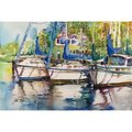 Carolines Treasures Safe Harbour Sailboats Fabric Placemat JMK1071PLMT